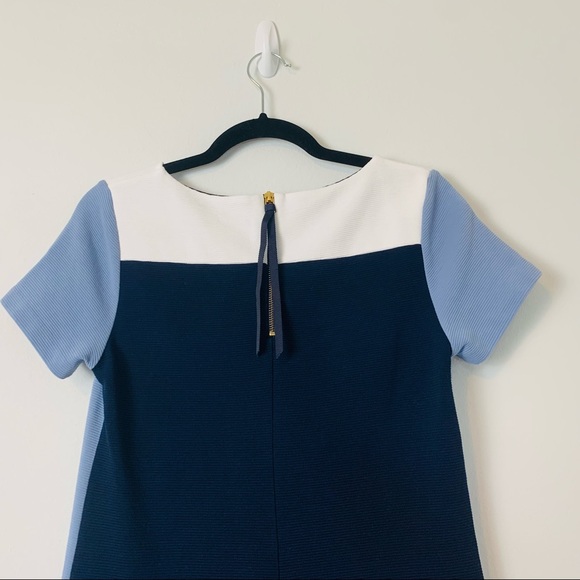 Boden Modern Color Block Ponte Dress Blue Size 6 - Picture 6 of 8